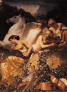 Caesar van Everdingen Four Muses and Pegasus on Parnassus